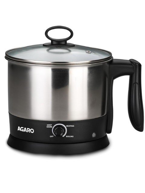 AGARO-Stainless-Steel-Esteem-Multi-Kettle-1.2-Litre600W