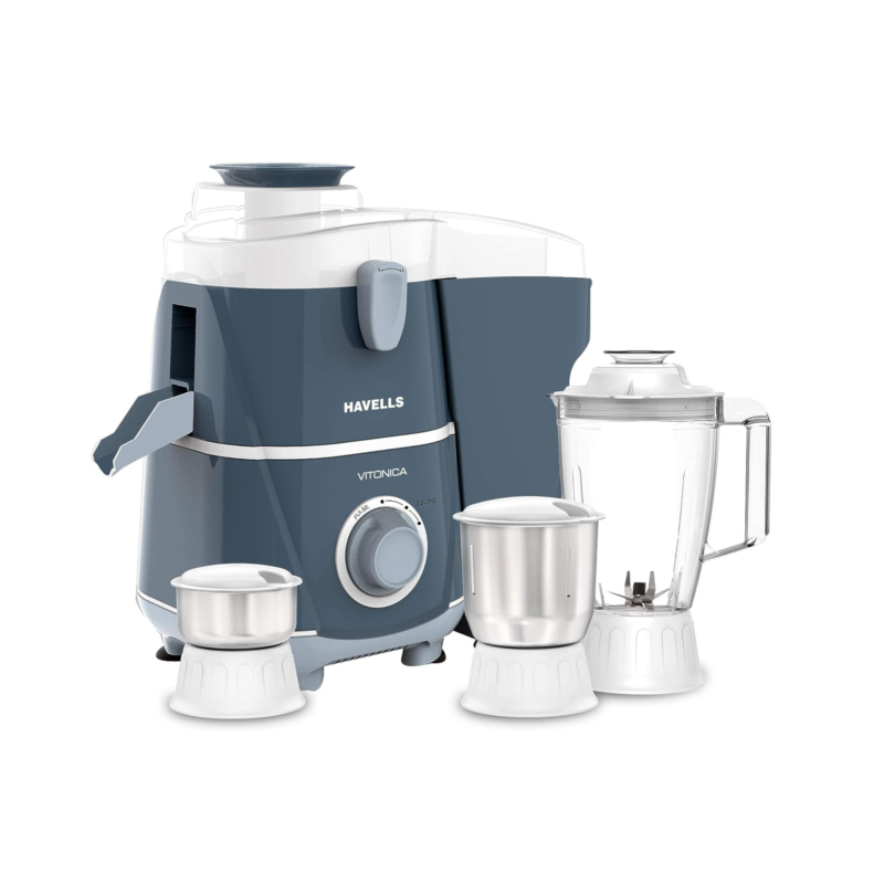 Havells-Vitonica-500W-Juicer-Mixer-Grinder-with-3-SS-Jar-Large-Size-Pulp-ContainerFoldable-Juicing-Spout