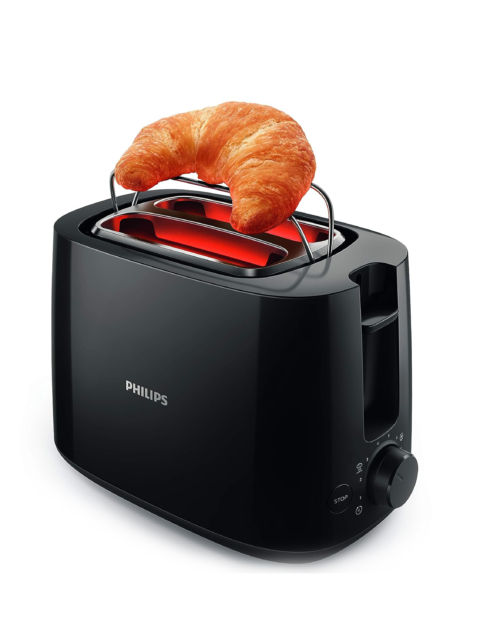 Philips-Daily-Collection-HD2583-90-600-Watt-2-in-1-Toaster-and-Grill-Black