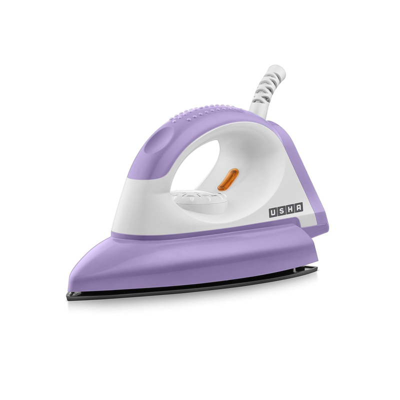 USHA-Armor-1100-W-Dry-Iron-with-Black-Soleplate-Purple